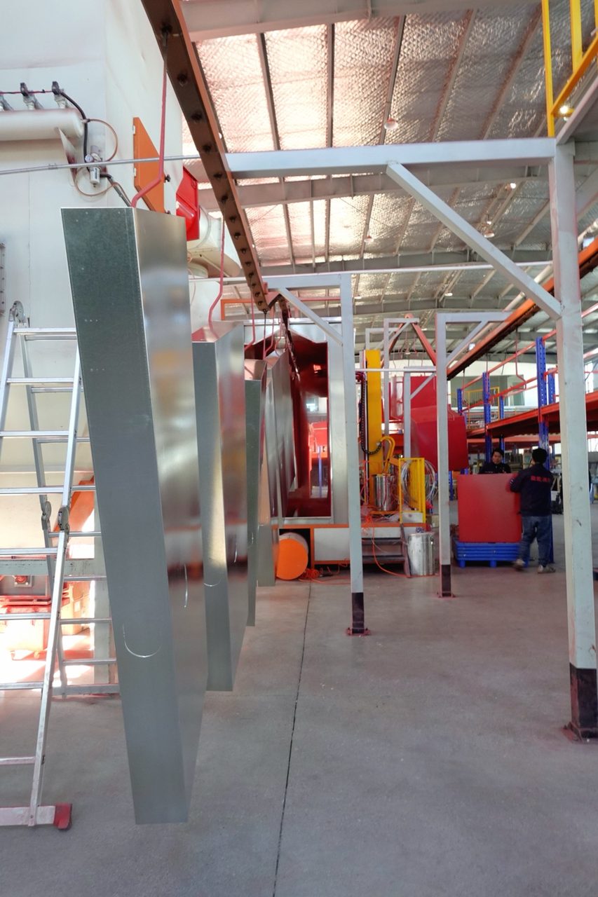 Automated powder-coating line