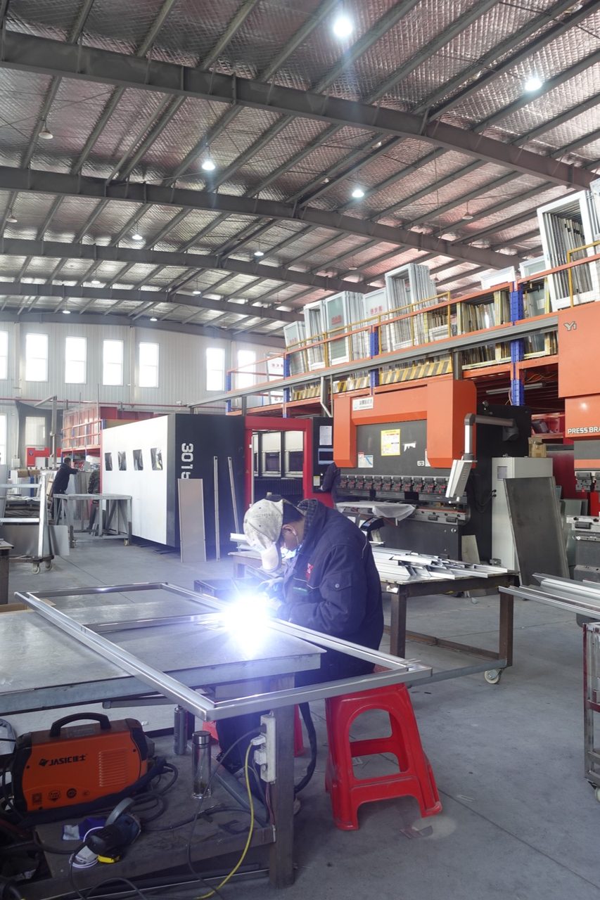 SOKEI Fire welding bay — fire cabinet in-house manufacturing