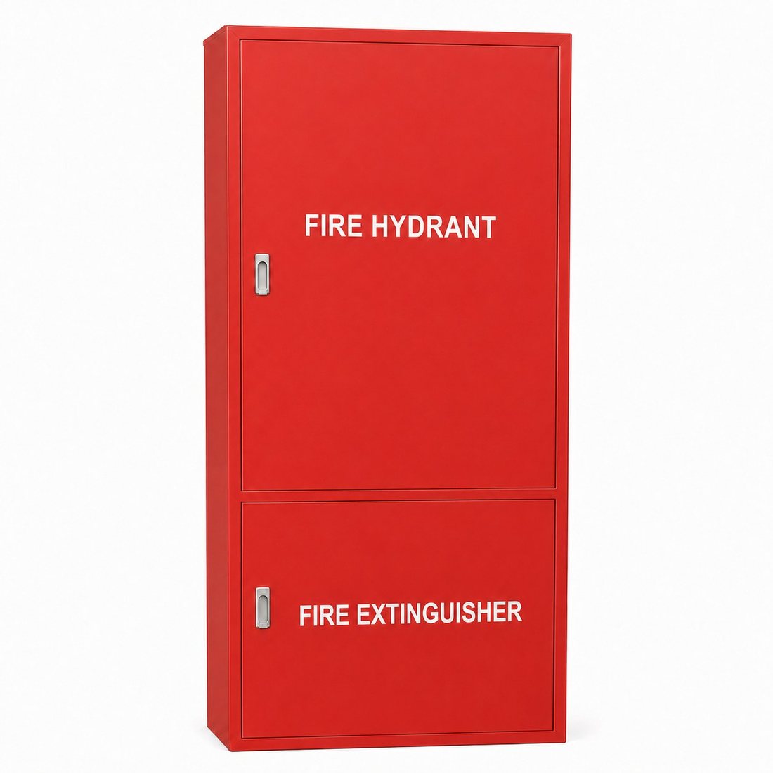 Red two-door carbon steel fire hydrant & extinguisher combo cabinet · SOKEI L1