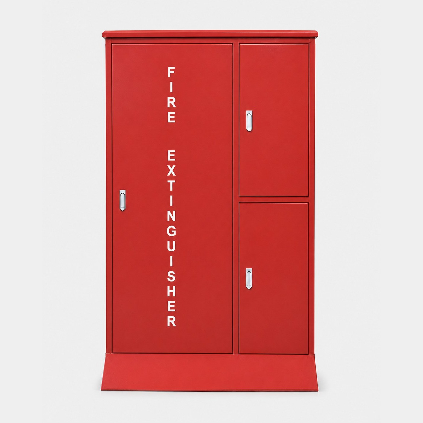 Carbon steel three-door combination fire extinguisher cabinet